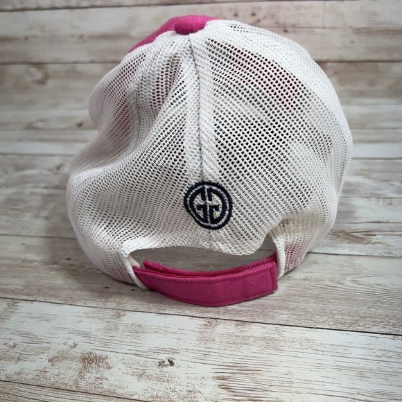 Women’s Girlie Girl Originals Anchor Bowtie MeshBack Trucker Pink Cap Adjustable - Picture 4 of 9